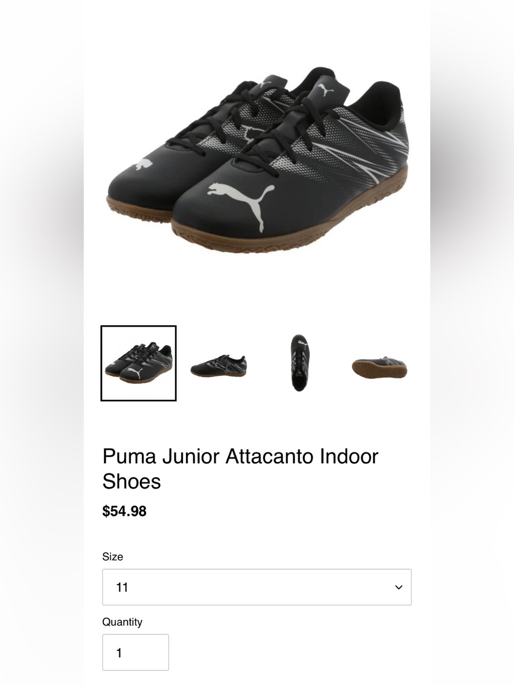 Womens Puma Junior Attacanto Indoor Shoes Size 8 - Picture 11 of 11